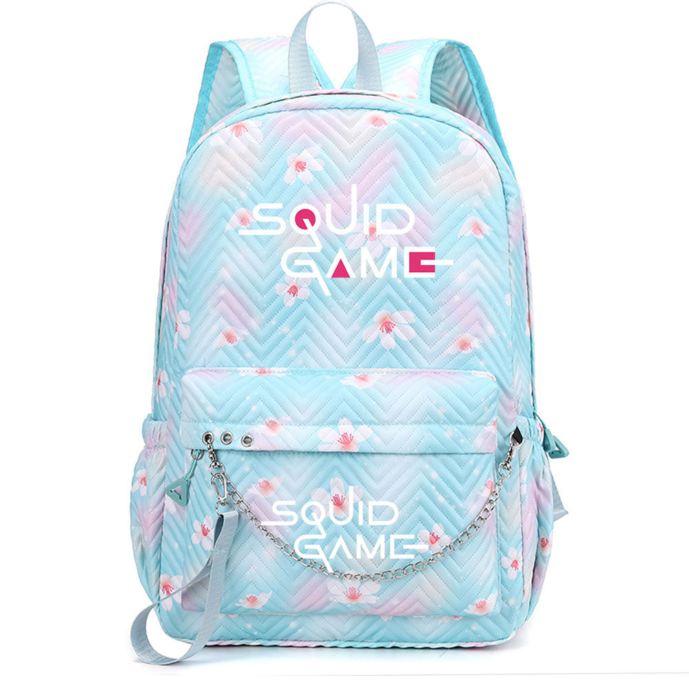 Squid Game USB Charging Backpack Shoolbag Notebook Bag Gifts for Kids Students