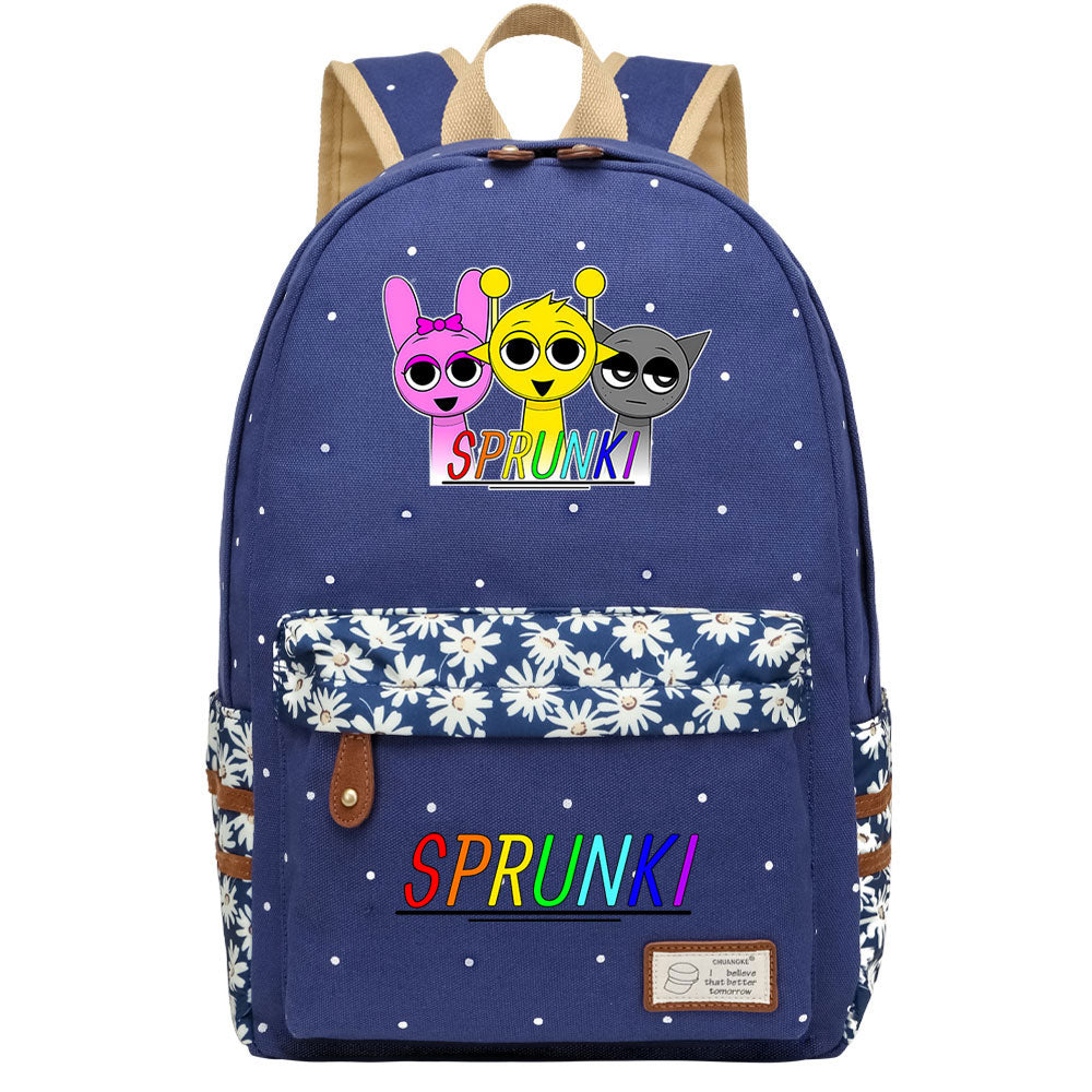 Sprunki Fashion Canvas Travel Backpack School Bag