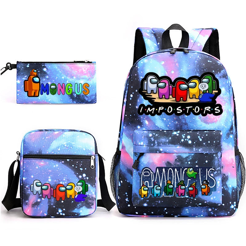 Among Us SchoolBag Backpack Shoulder Bag Book Pencil Bags 3pcs Set