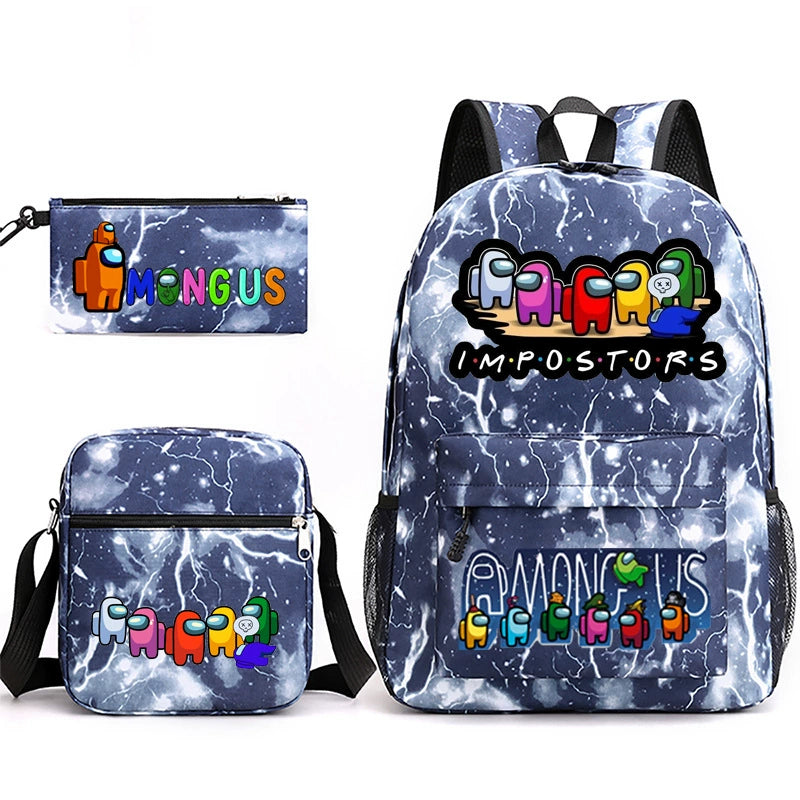 Among Us SchoolBag Backpack Shoulder Bag Book Pencil Bags 3pcs Set