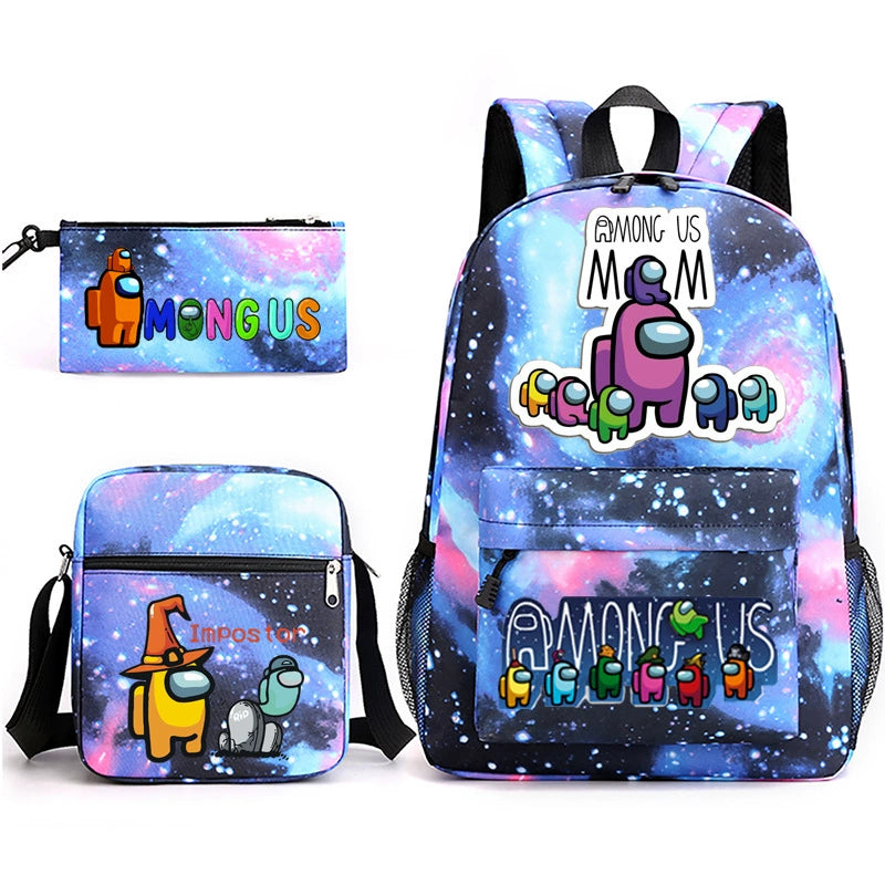 Among Us SchoolBag Backpack Shoulder Bag Book Pencil Bags 3pcs Set