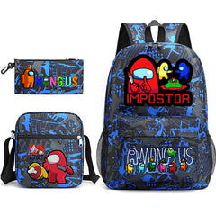 Among Us SchoolBag Backpack Shoulder Bag Book Pencil Bags 3pcs Set