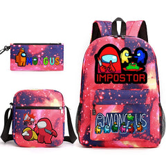Among Us SchoolBag Backpack Shoulder Bag Book Pencil Bags 3pcs Set