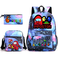 Among Us SchoolBag Backpack Shoulder Bag Book Pencil Bags 3pcs Set