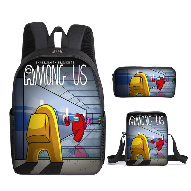 Among Us Schoolbag Backpack Lunch Bag Pencil Case 3pcs Set Gift for Kids Students