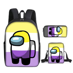 Among Us Schoolbag Backpack Lunch Bag Pencil Case 3pcs Set Gift for Kids Students