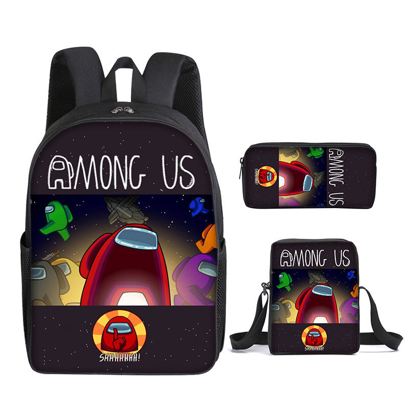 Among Us Schoolbag Backpack Lunch Bag Pencil Case 3pcs Set Gift for Kids Students
