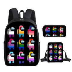 Among Us Schoolbag Backpack Lunch Bag Pencil Case 3pcs Set Gift for Kids Students