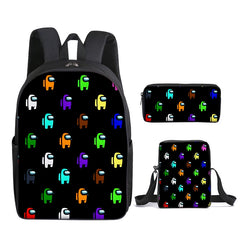 Among Us Schoolbag Backpack Lunch Bag Pencil Case 3pcs Set Gift for Kids Students