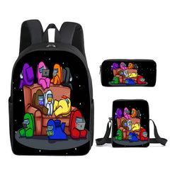 Among Us Schoolbag Backpack Lunch Bag Pencil Case 3pcs Set Gift for Kids Students