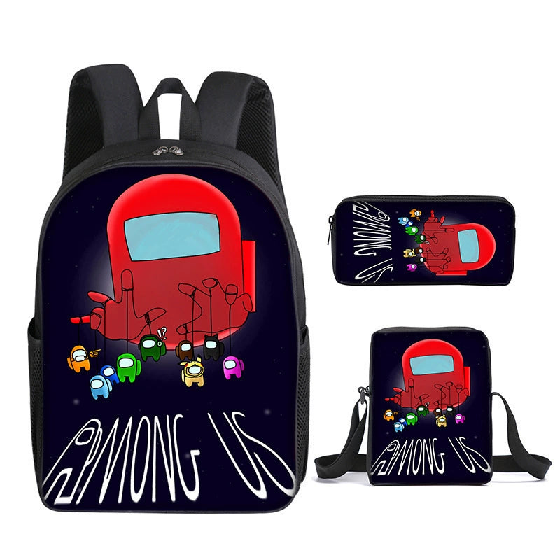 Among Us Schoolbag Backpack Lunch Bag Pencil Case 3pcs Set Gift for Kids Students