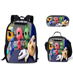 Animal Hospital Schoolbag Backpack Lunch Bag Pencil Case 3pcs Set Gift for Kids Students