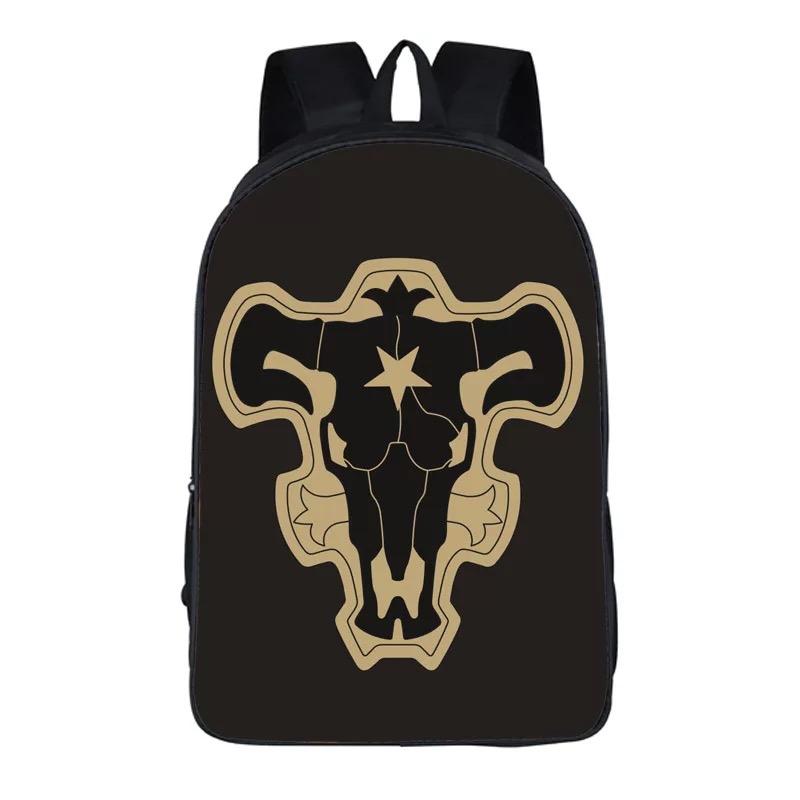 Anime Black Cover Backpack School Sports Bag