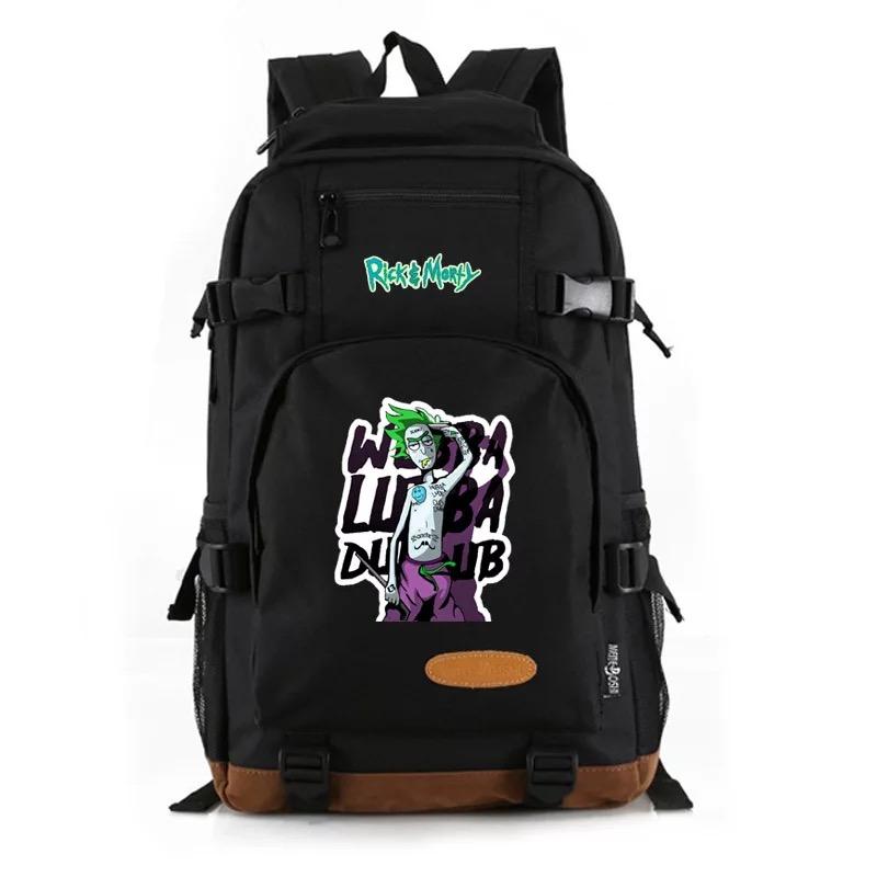 Anime Rick and Morty School Bookbag Travel Backpack Bags