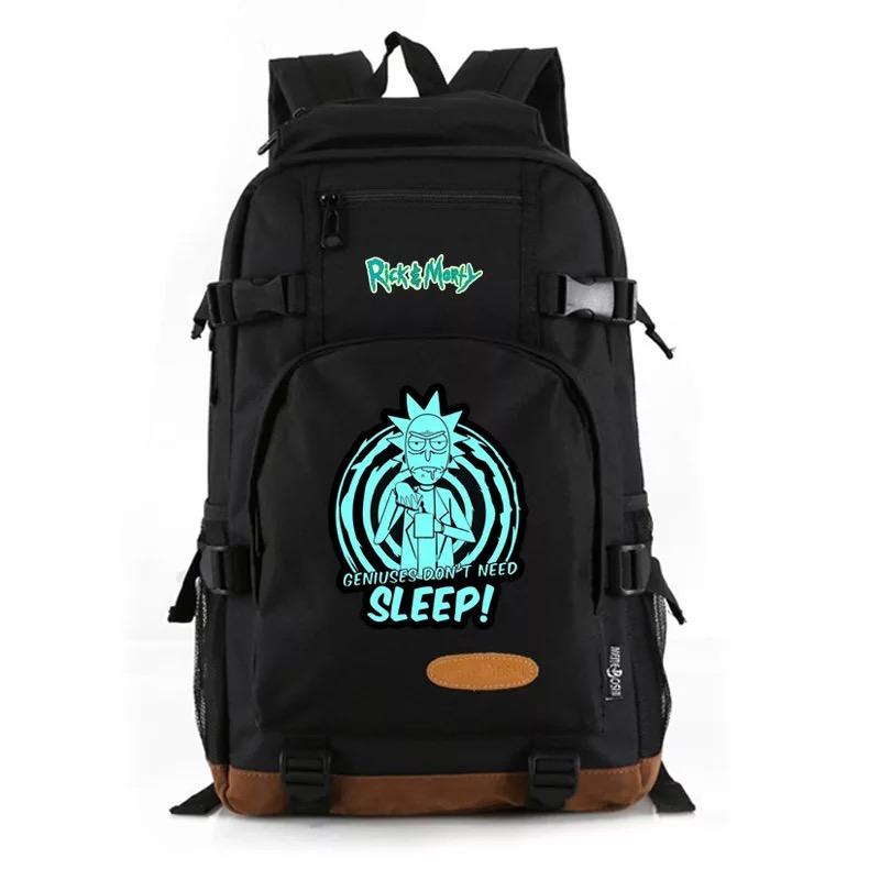 Anime Rick and Morty School Bookbag Travel Backpack Bags