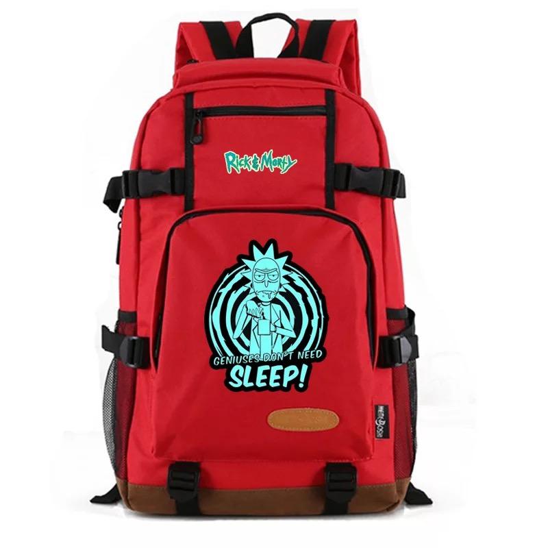 Anime Rick and Morty School Bookbag Travel Backpack Bags