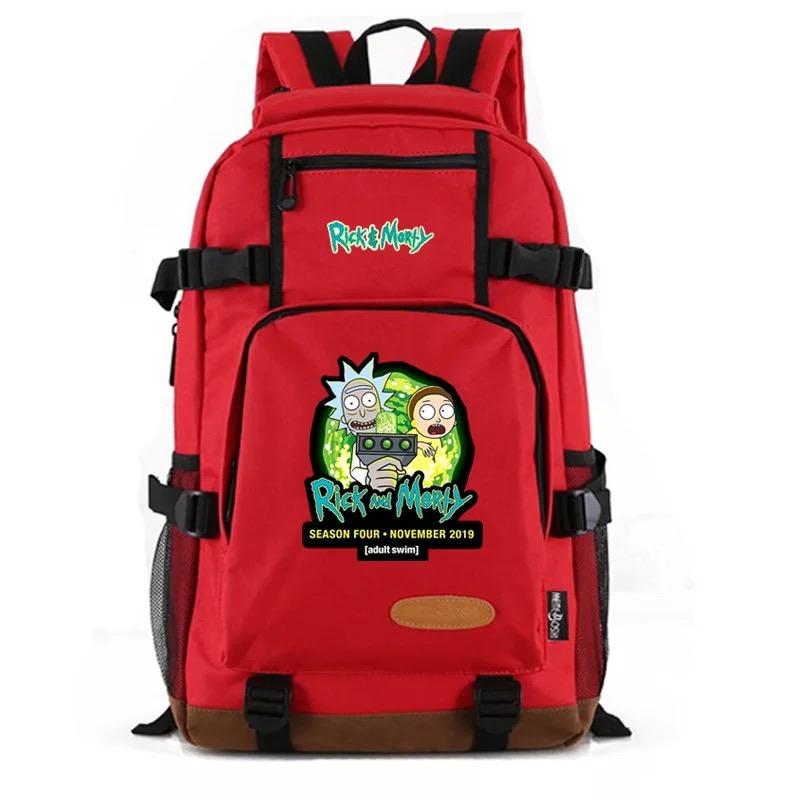 Anime Rick and Morty School Bookbag Travel Backpack Bags