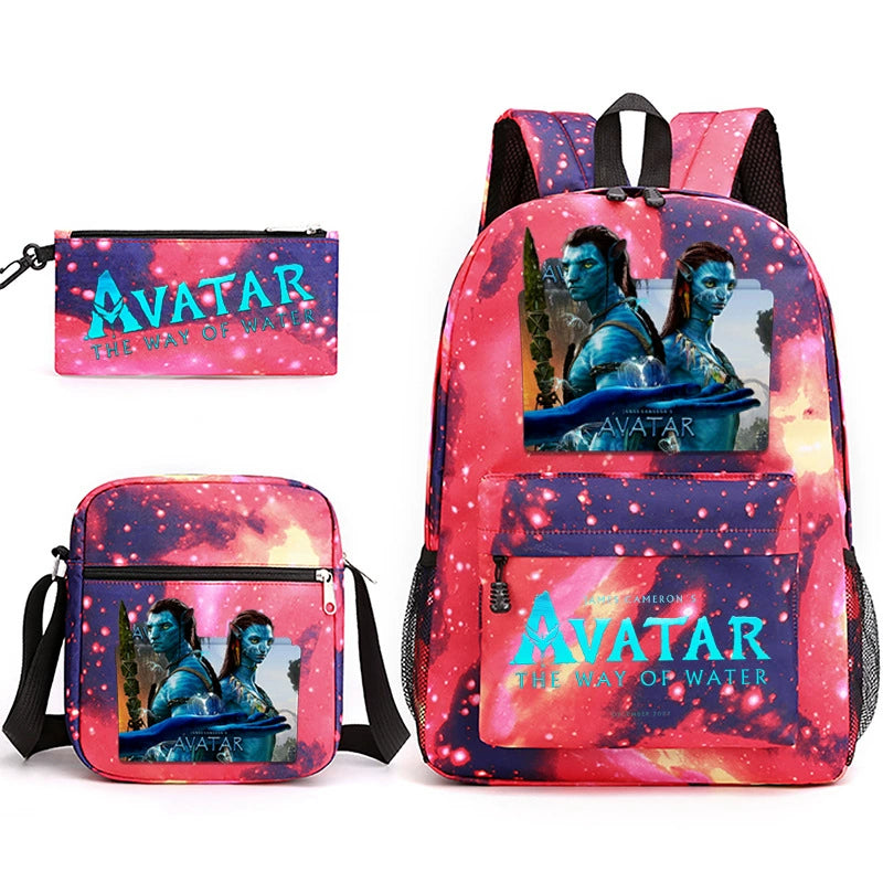 Avatar SchoolBag Backpack Shoulder Bag Book Pencil Bags 3pcs Set