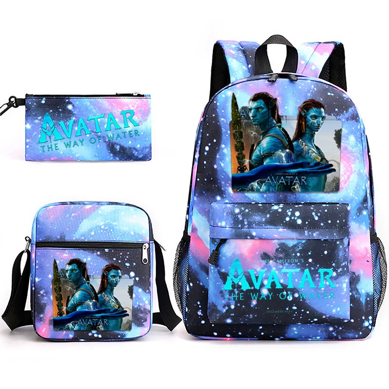 Avatar SchoolBag Backpack Shoulder Bag Book Pencil Bags 3pcs Set