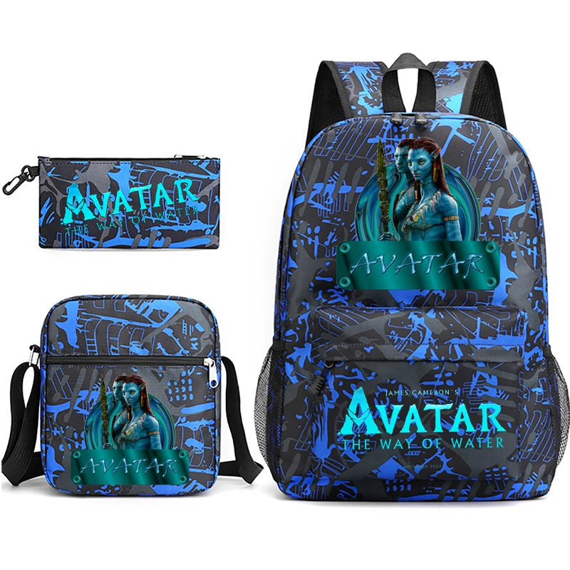 Avatar SchoolBag Backpack Shoulder Bag Book Pencil Bags 3pcs Set