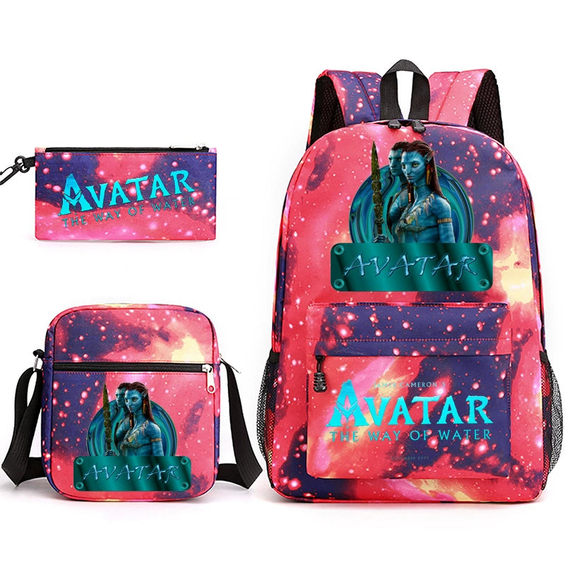 Avatar SchoolBag Backpack Shoulder Bag Book Pencil Bags 3pcs Set
