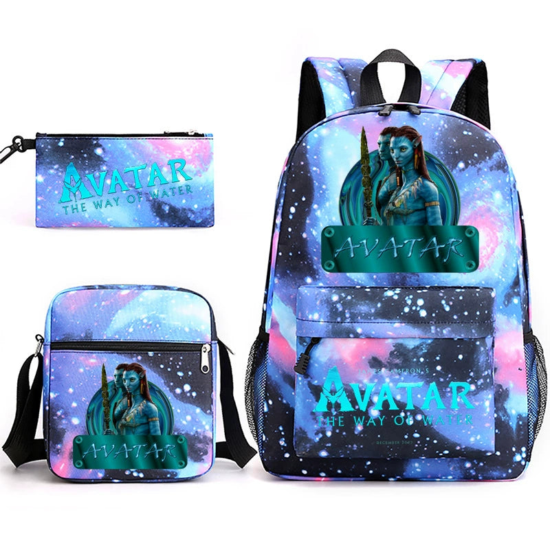Avatar SchoolBag Backpack Shoulder Bag Book Pencil Bags 3pcs Set