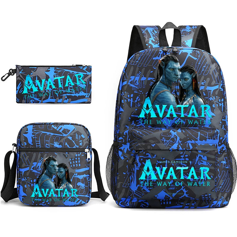 Avatar SchoolBag Backpack Shoulder Bag Book Pencil Bags 3pcs Set