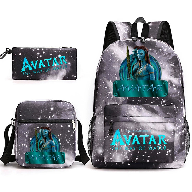 Avatar SchoolBag Backpack Shoulder Bag Book Pencil Bags 3pcs Set