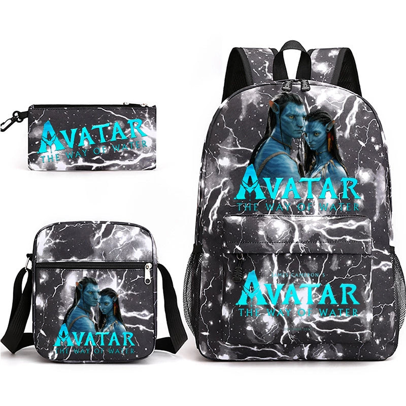 Avatar SchoolBag Backpack Shoulder Bag Book Pencil Bags 3pcs Set