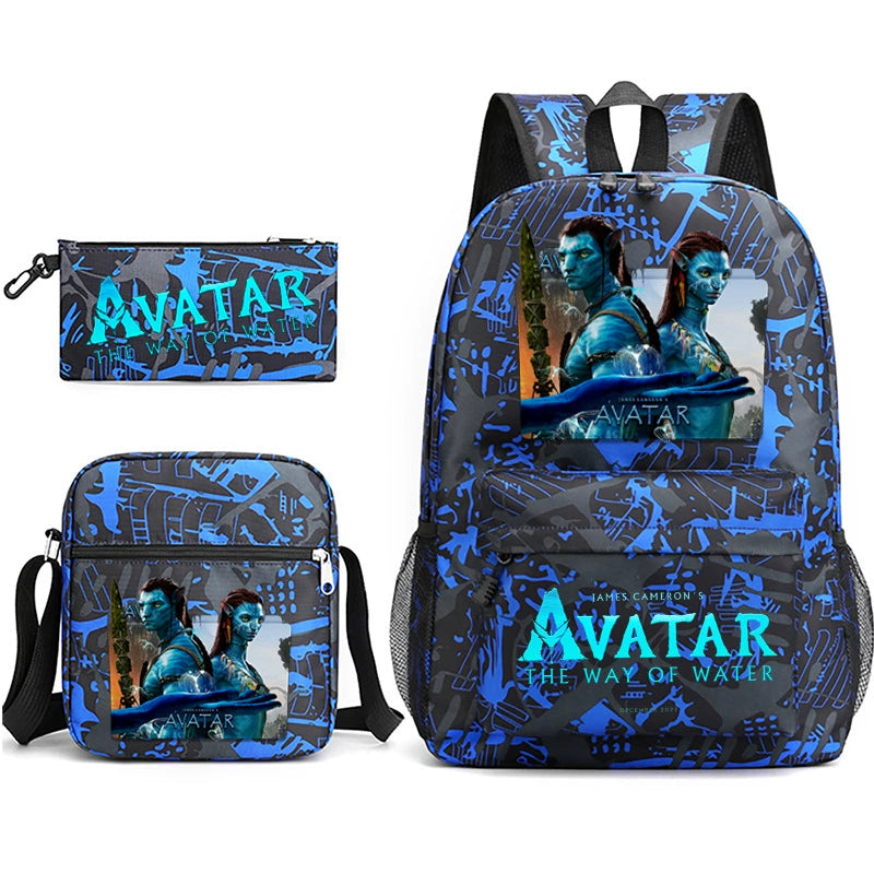 Avatar SchoolBag Backpack Shoulder Bag Book Pencil Bags 3pcs Set