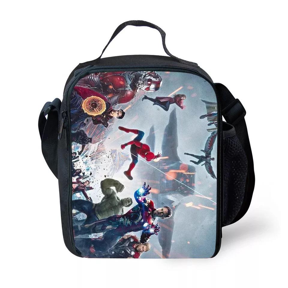 Avengers 4 Endgame Iron Man Infinity Gauntlet Lunch Box Bag Lunch Tote