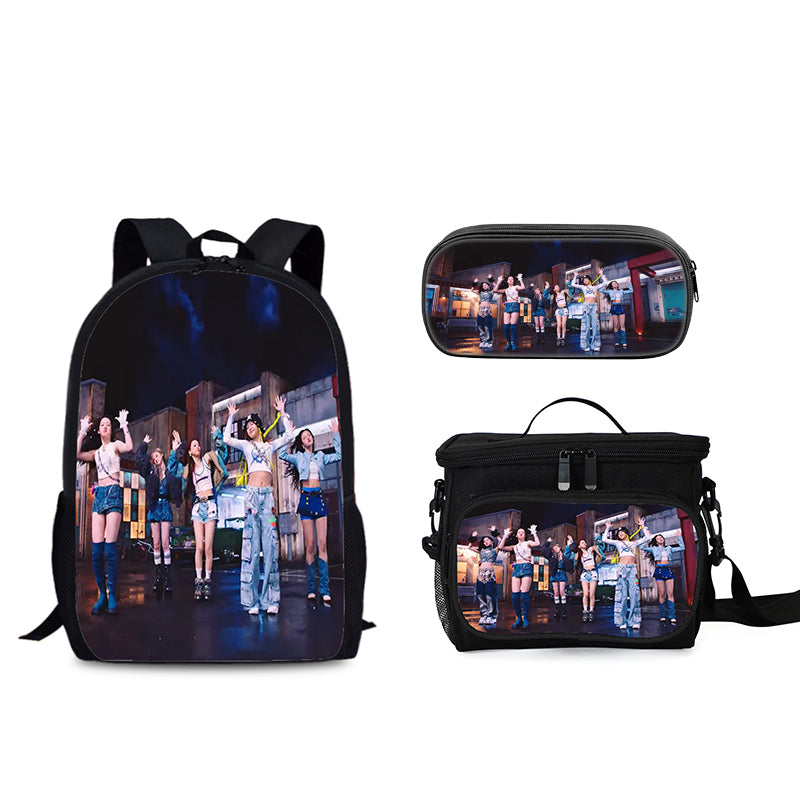 BABY MONSTER Schoolbag Backpack Lunch Tote Pencil Case 3pcs Set Gift for Kids Students