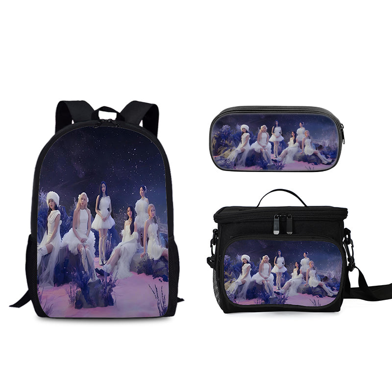 BABY MONSTER Schoolbag Backpack Lunch Tote Pencil Case 3pcs Set Gift for Kids Students