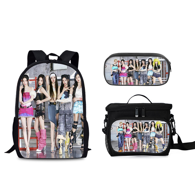 BABY MONSTER Schoolbag Backpack Lunch Tote Pencil Case 3pcs Set Gift for Kids Students