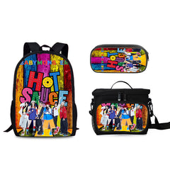 BABY MONSTER Schoolbag Backpack Lunch Tote Pencil Case 3pcs Set Gift for Kids Students