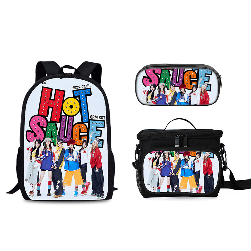 BABY MONSTER Schoolbag Backpack Lunch Tote Pencil Case 3pcs Set Gift for Kids Students