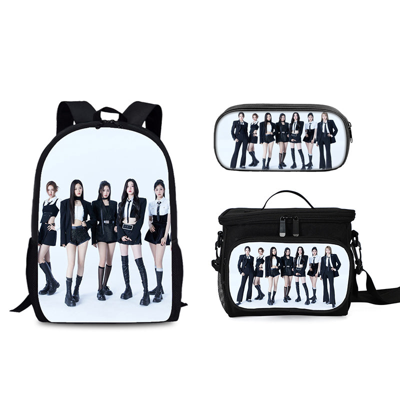 BABY MONSTER Schoolbag Backpack Lunch Tote Pencil Case 3pcs Set Gift for Kids Students