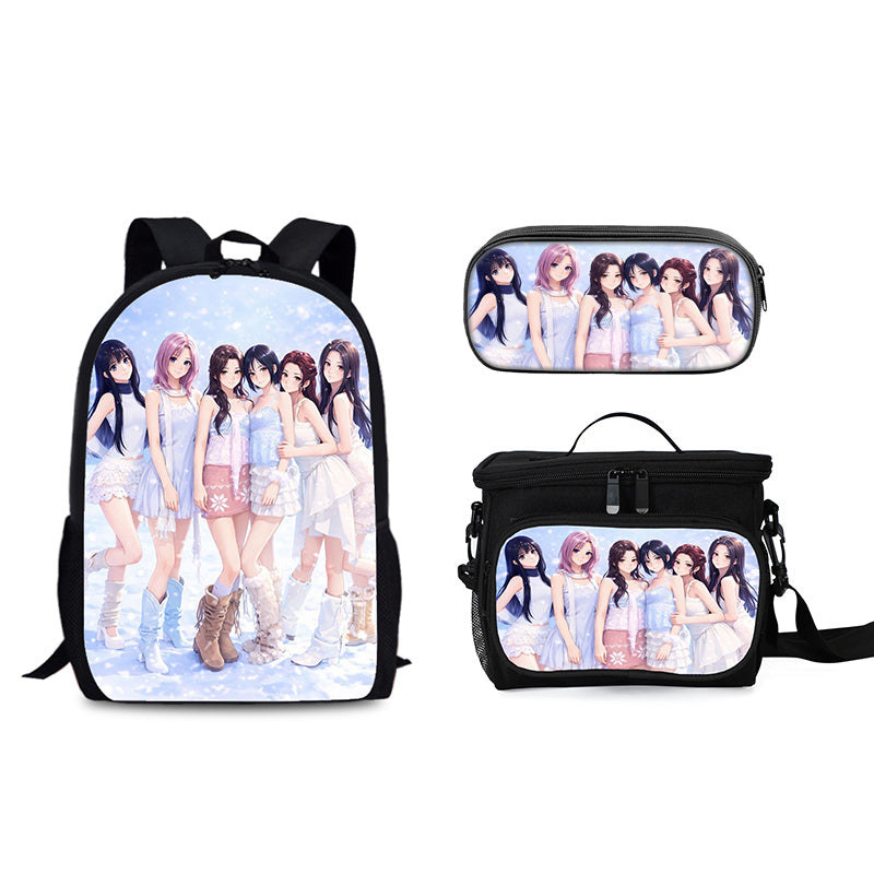 BABY MONSTER Schoolbag Backpack Lunch Tote Pencil Case 3pcs Set Gift for Kids Students