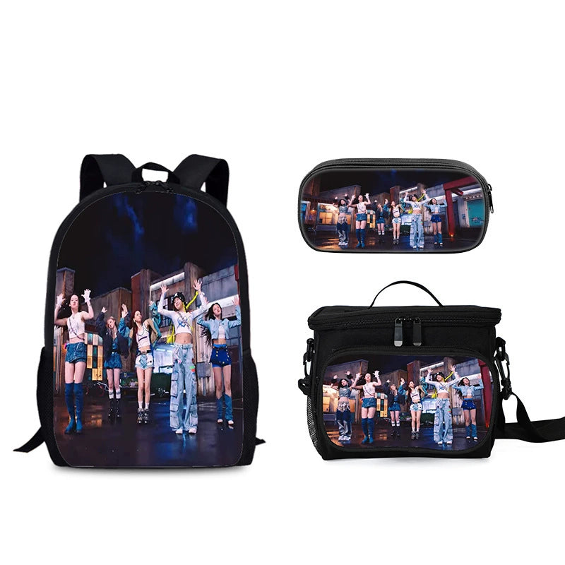 BABY MONSTER Schoolbag Backpack Lunch Bag Pencil Case 3pcs Set Gift for Kids Students