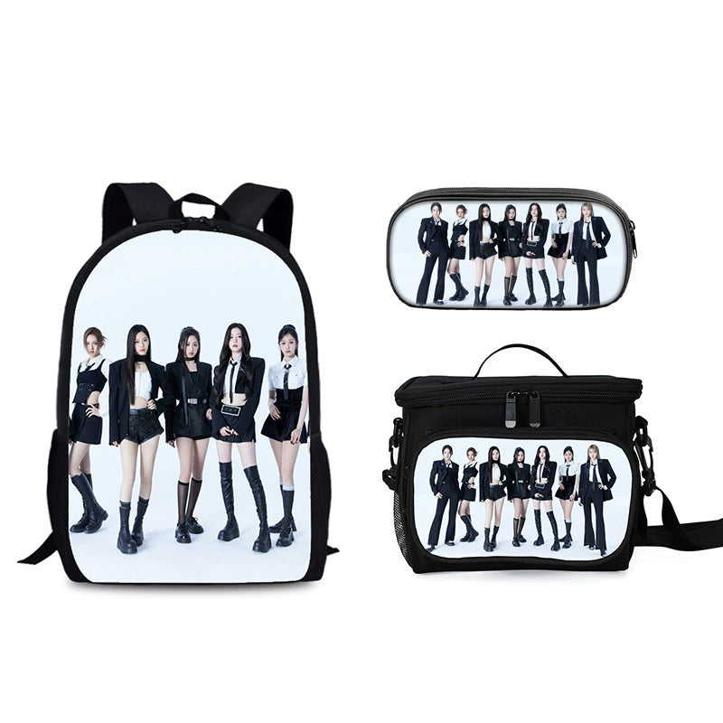 BABY MONSTER Schoolbag Backpack Lunch Bag Pencil Case 3pcs Set Gift for Kids Students