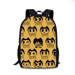 Bendy and Ink Machine Backpack School Sports Bag for Kids Boy Girl