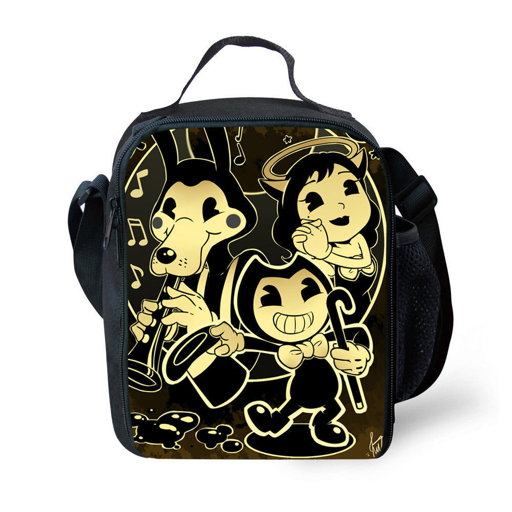 Bendy and Ink Machine  Lunch Box Bag Lunch Tote For Kids