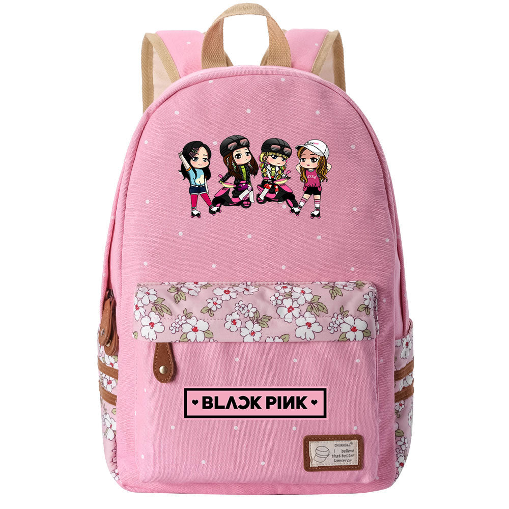 Blackpink Fashion Canvas Travel Backpack School Bag