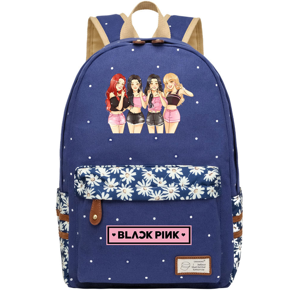 Blackpink Fashion Canvas Travel Backpack School Bag