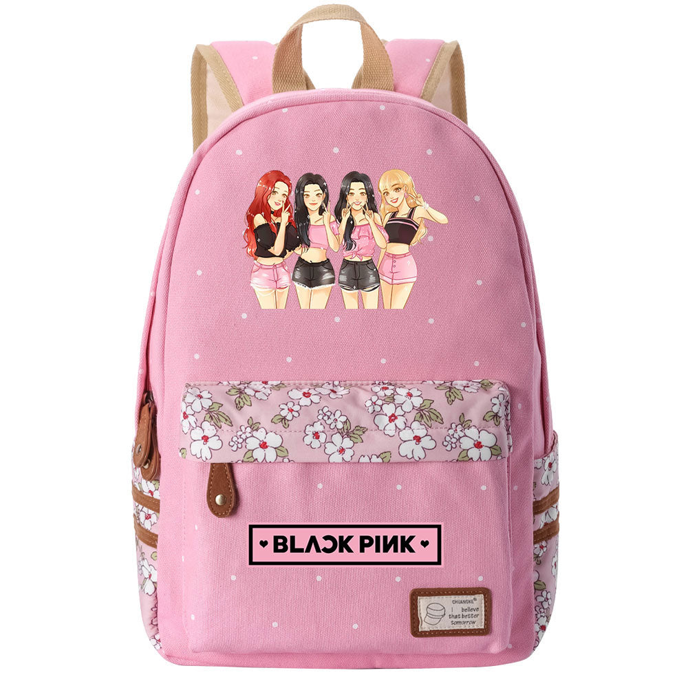 Blackpink Fashion Canvas Travel Backpack School Bag
