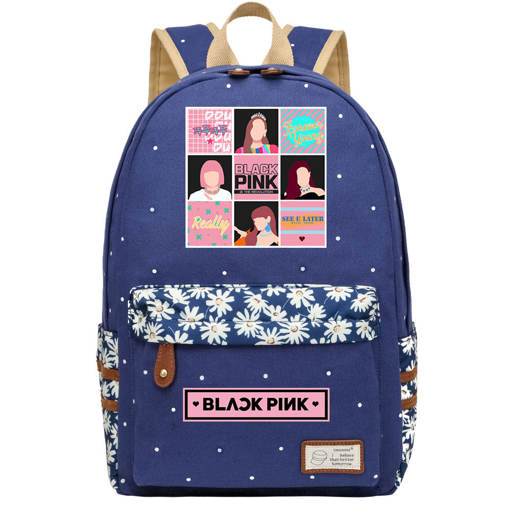 Blackpink Fashion Canvas Travel Backpack School Bag