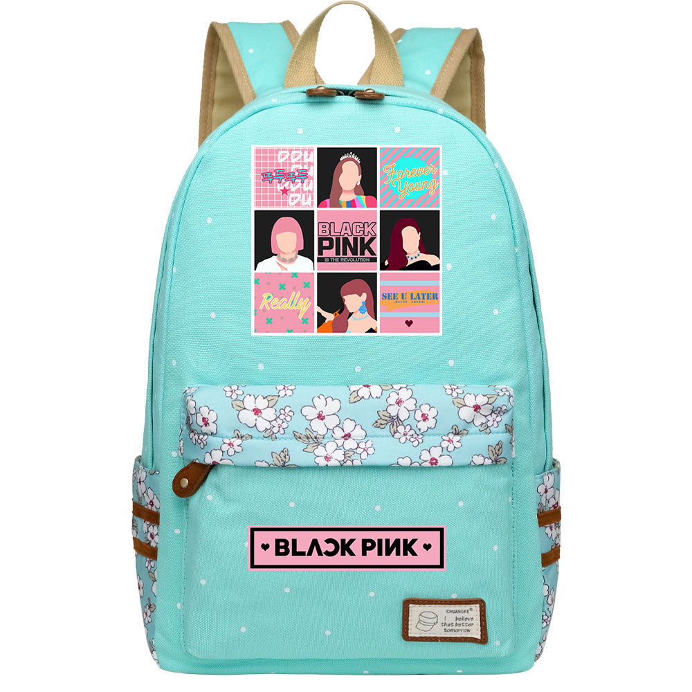 Blackpink Fashion Canvas Travel Backpack School Bag