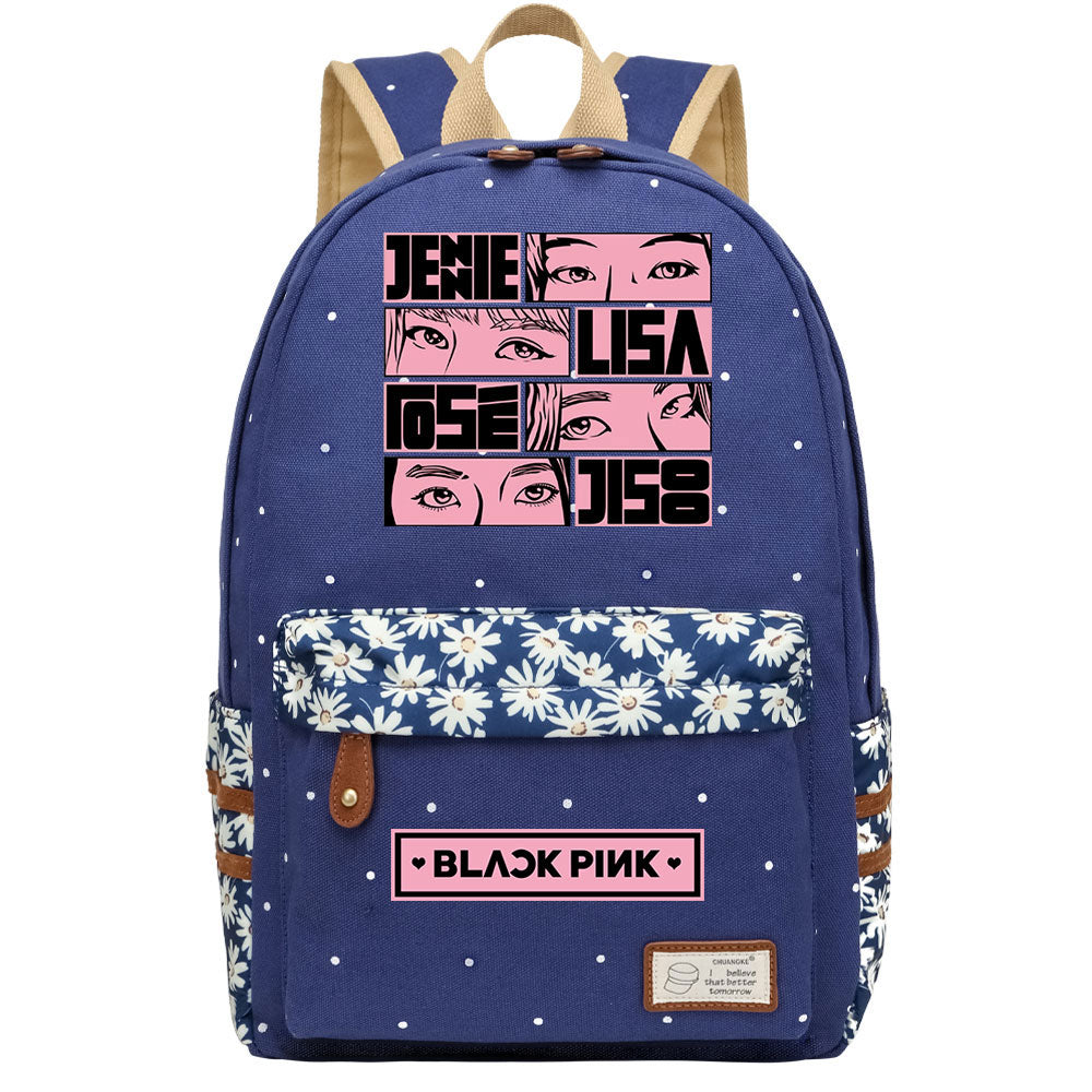 Blackpink Fashion Canvas Travel Backpack School Bag