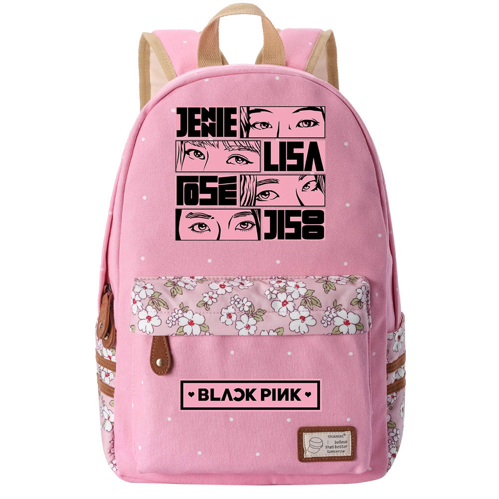 Blackpink Fashion Canvas Travel Backpack School Bag