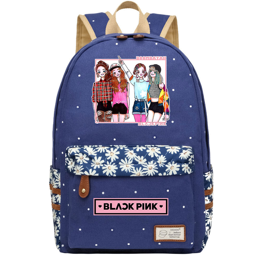 Blackpink Fashion Canvas Travel Backpack School Bag
